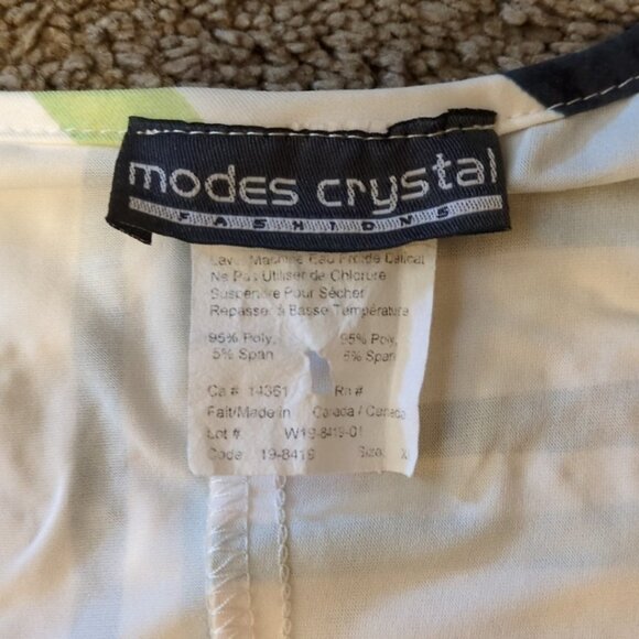Modes Crystal Fashions Dress XL Maxi Striped Print Sleeveless Slinky Arts Vaca - Picture 5 of 6